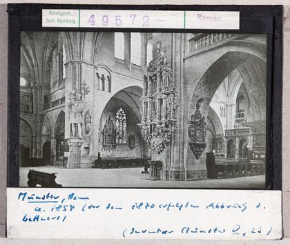 Vorschaubild Münster: Dom, Inneres mit Lettner vor der Ausmalung (Foto vor 1870) 